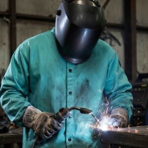 Revco Black Stallion TruGuard 200 FR Green Cotton Welding Jacket